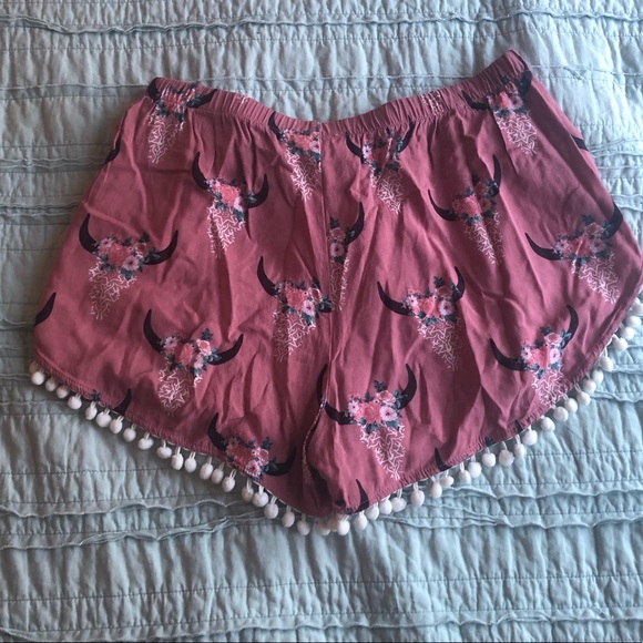 Altar’d State floral skull print shorts. - Picture 2 of 3